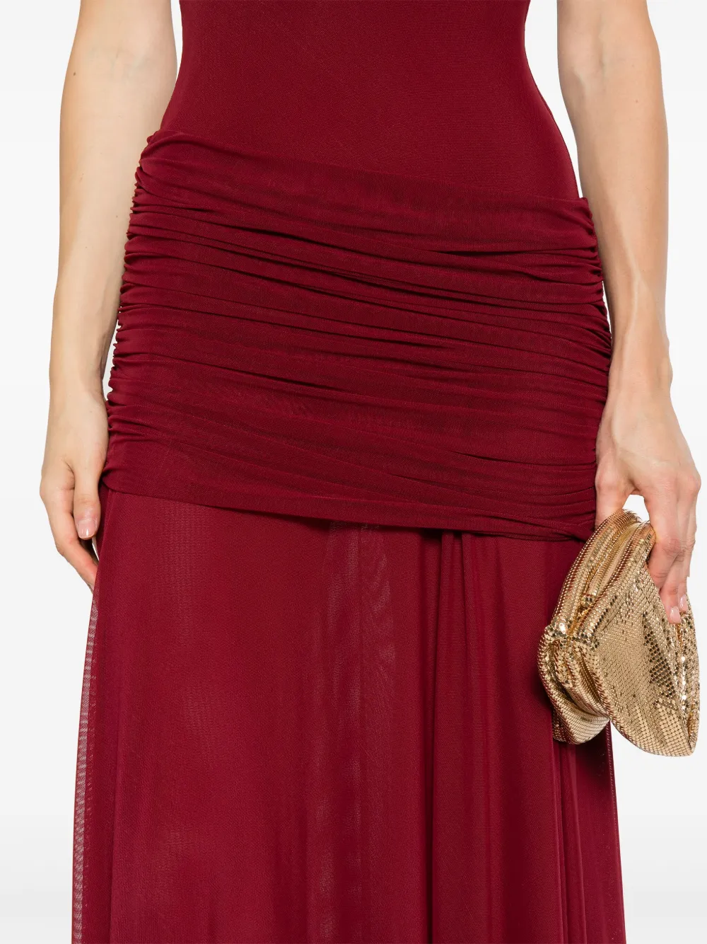 Atu Body Couture layered mesh dress Rood