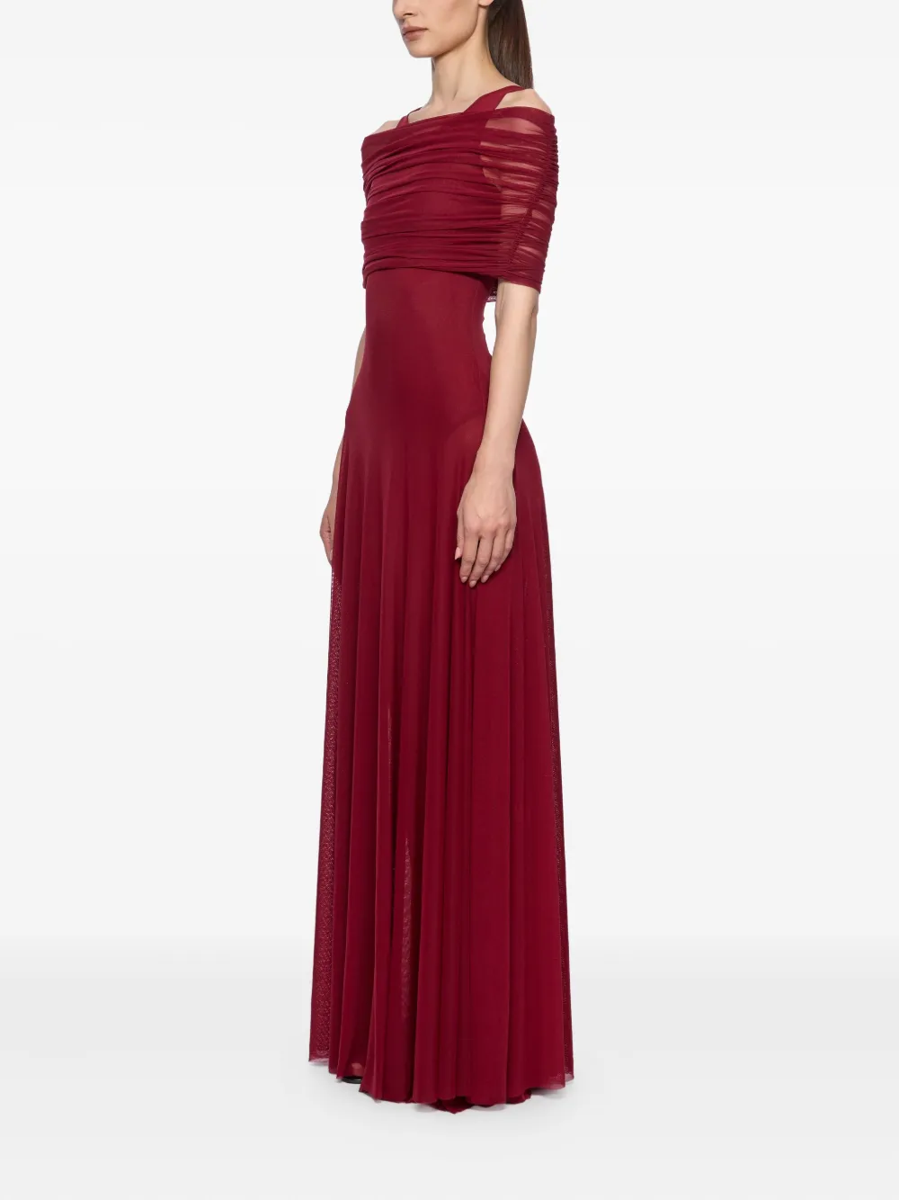 Atu Body Couture Gelaagde mesh jurk - Rood