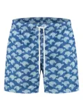 FEDELI Kids turtle-print swim shorts - Blue