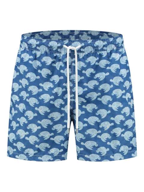 FEDELI Kids turtle-print swim shorts