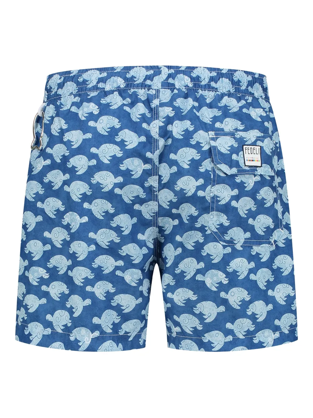 FEDELI Kids Zwembroek met schildpadprint Blauw