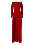 MOOS STUDIO Siren ruched one-shoulder gown - Red