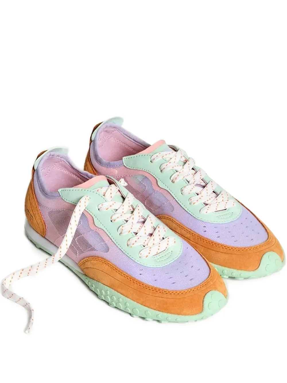Hoff Parrot mesh panel suede sneakers Purple