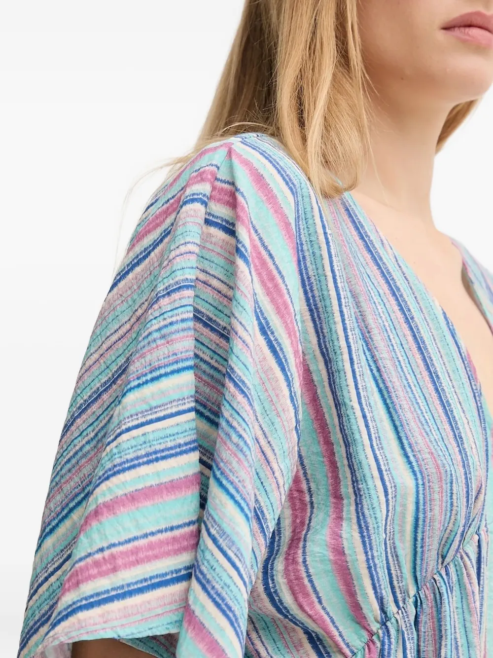  Hoss Intropia Striped V-neck Top - Blue 