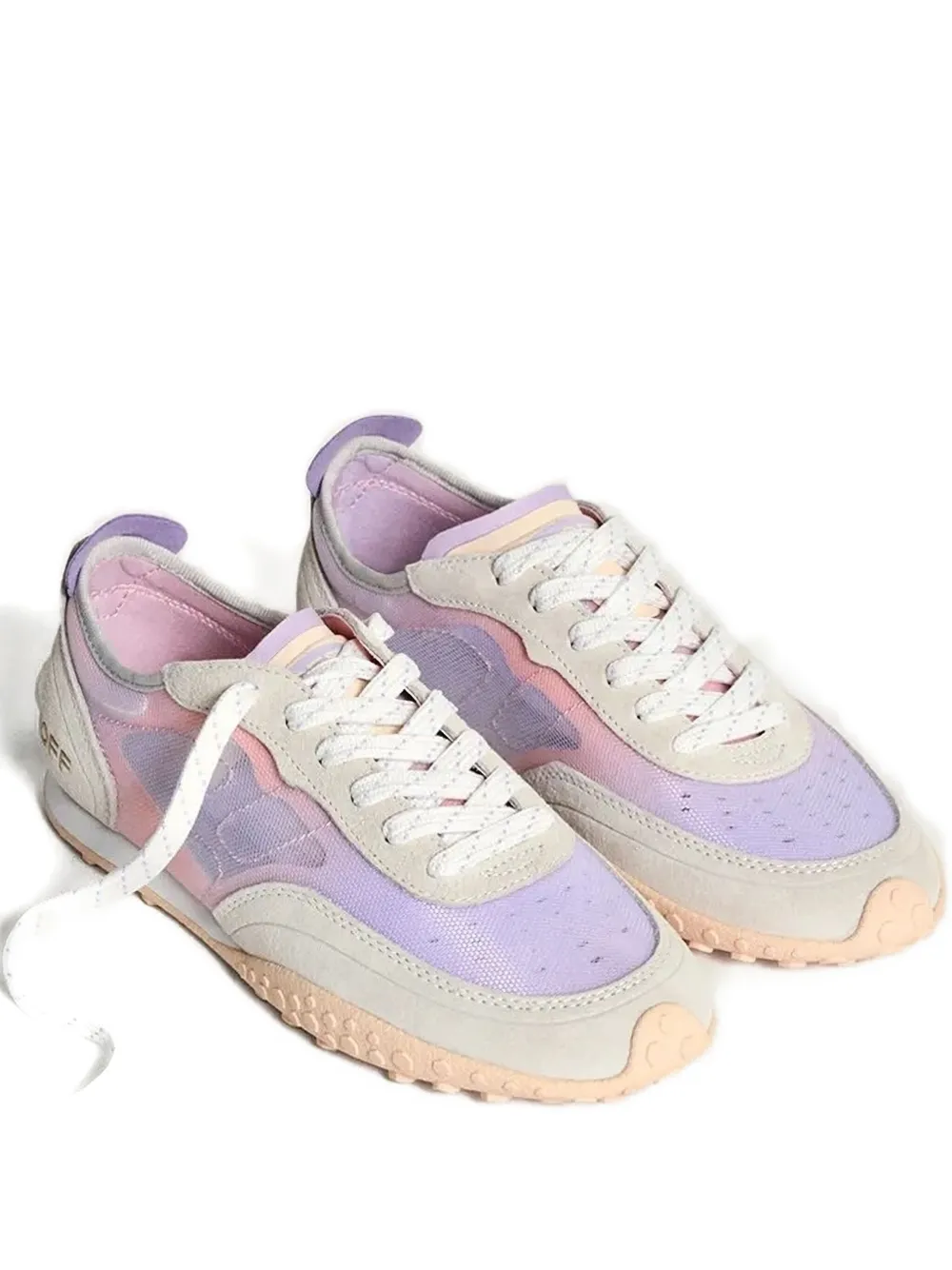 Hoff mesh-panel suede sneakers Purple