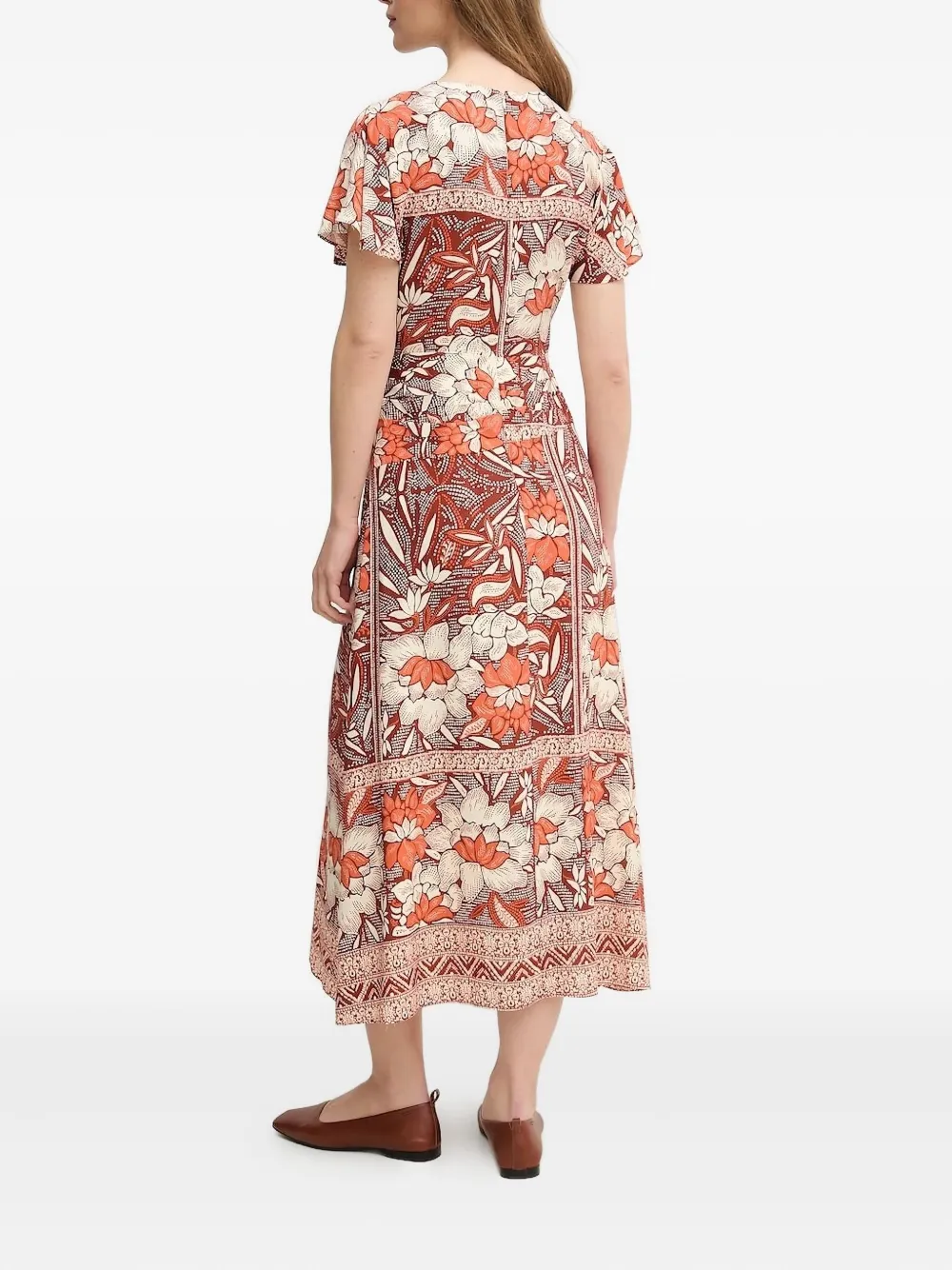 Hoss Intropia Maxi-jurk met bloemenprint - Bruin