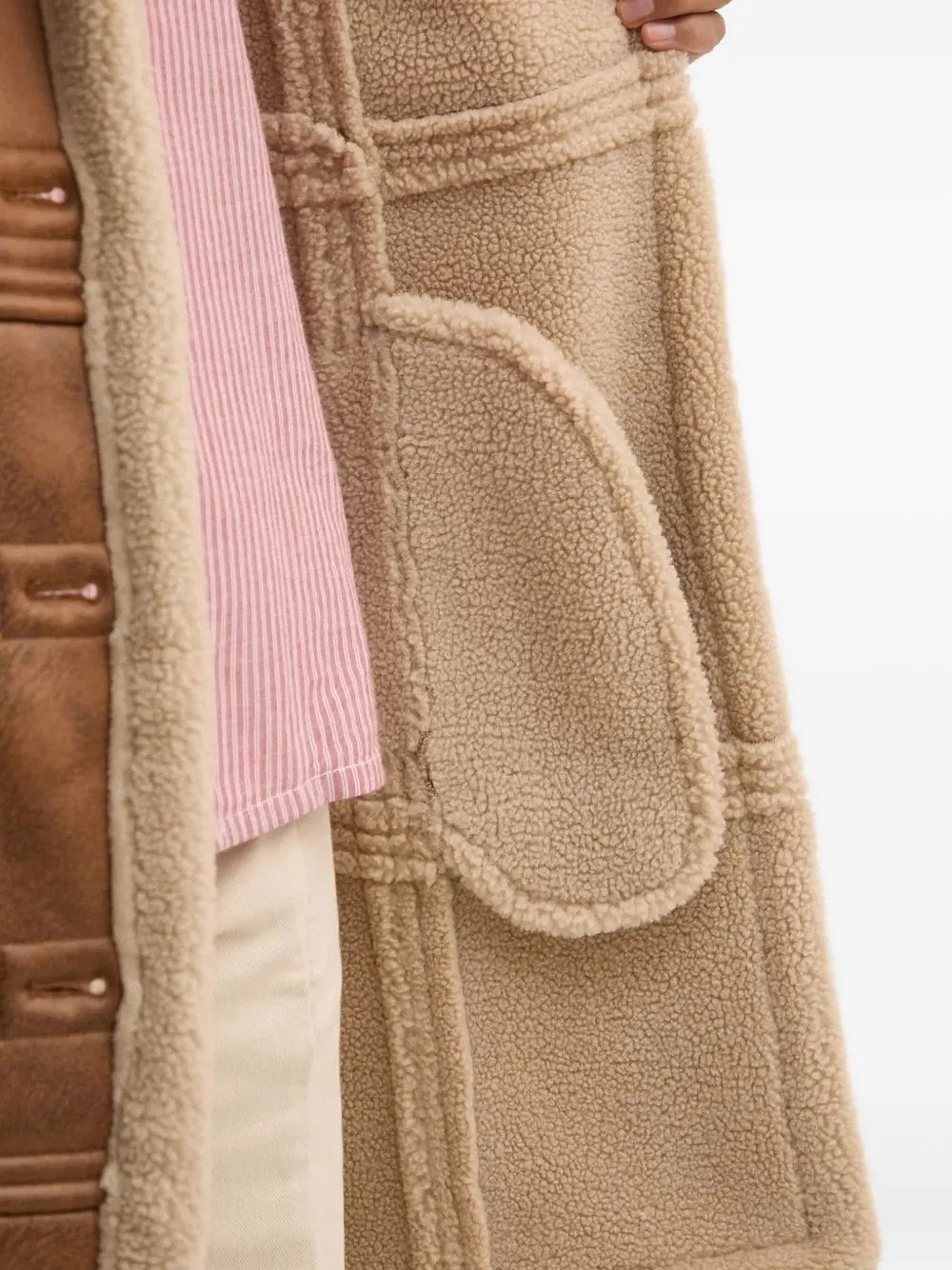 Hoss Intropia Button-fastening Fleece-lined Jacket In Brown