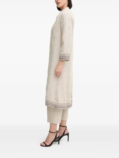 Hoss Intropia embroidered beaded-trim top