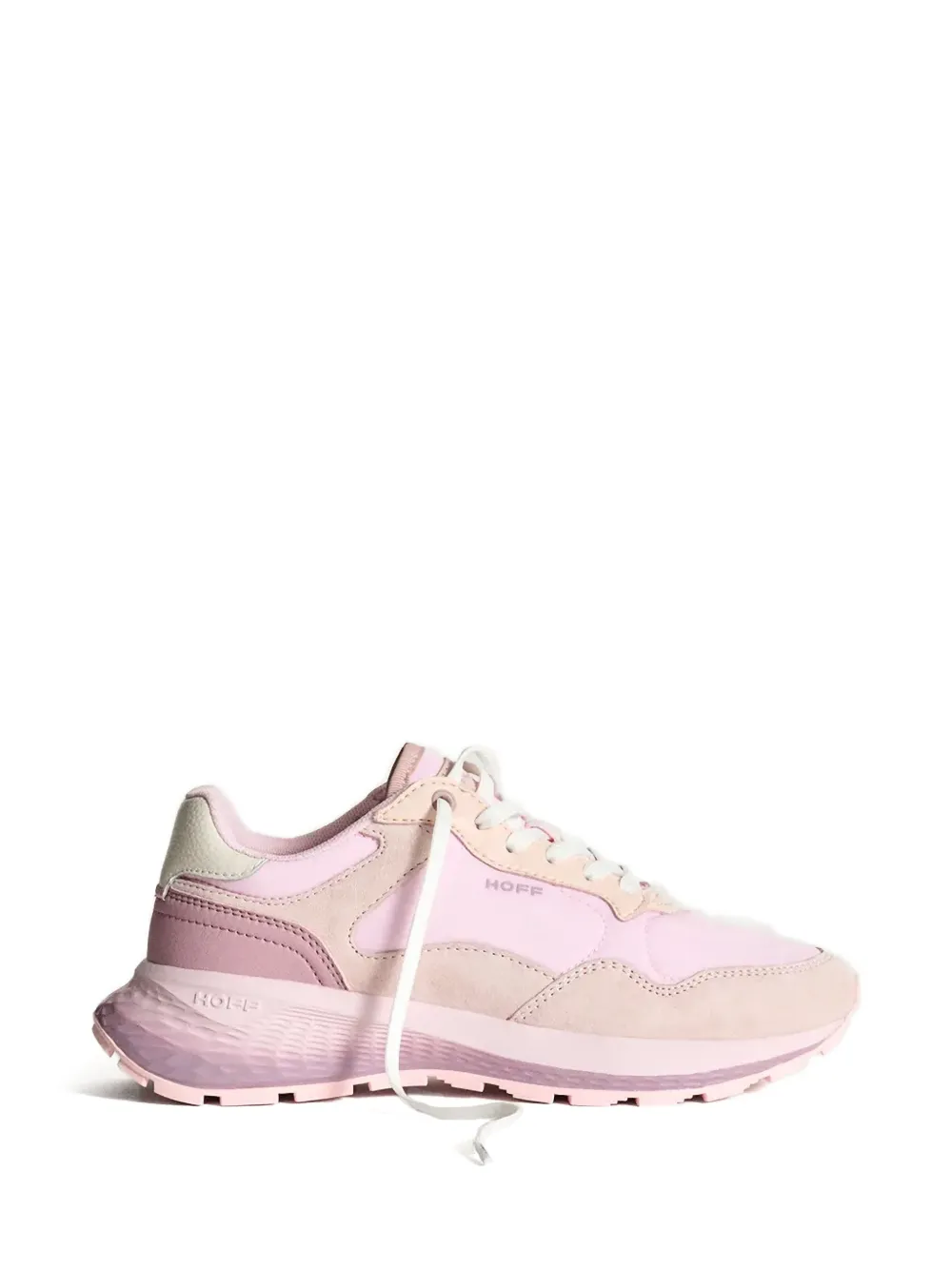 Hoff lace-up panelled sneakers Roze