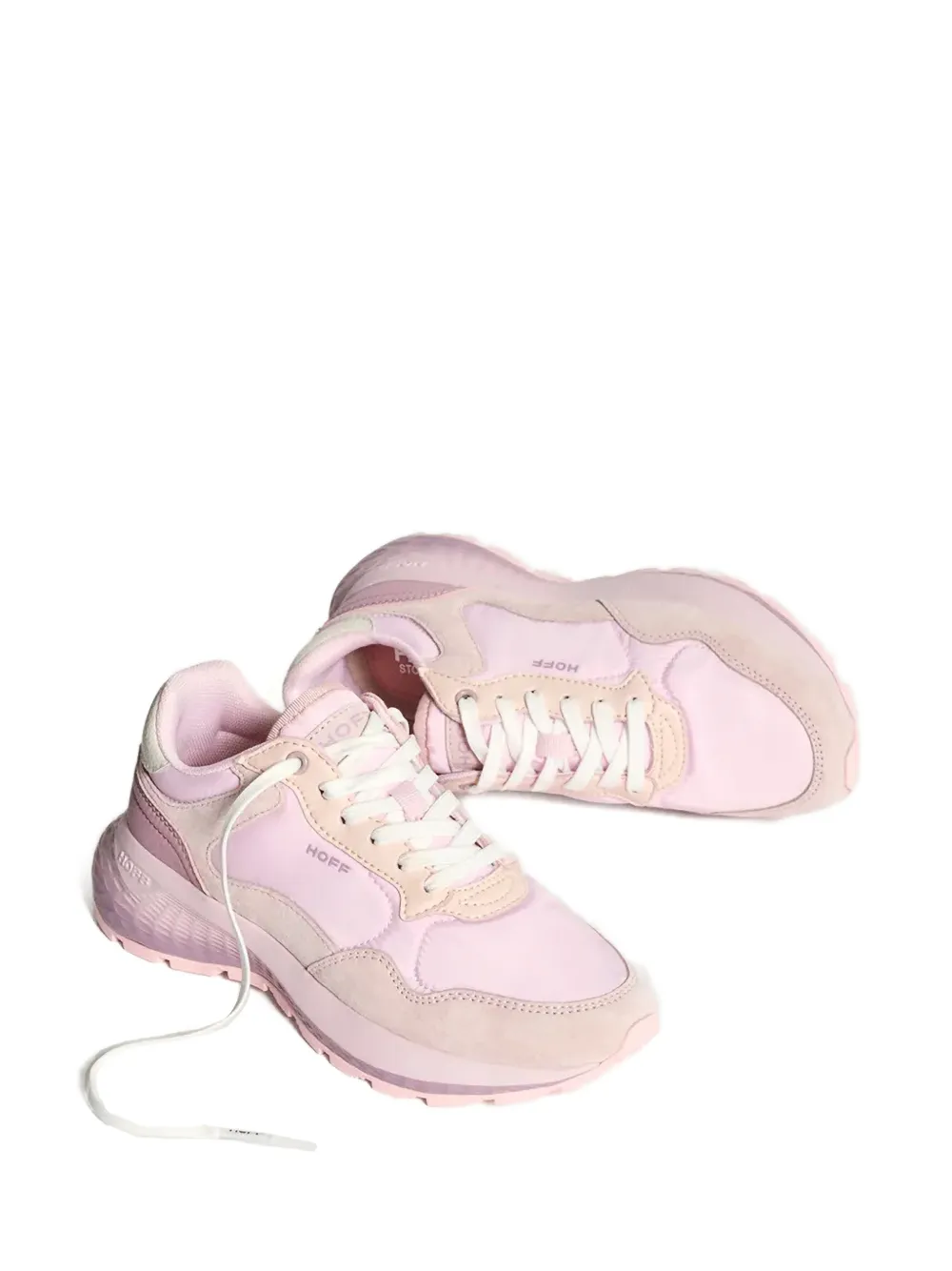 Hoff lace-up panelled sneakers Roze