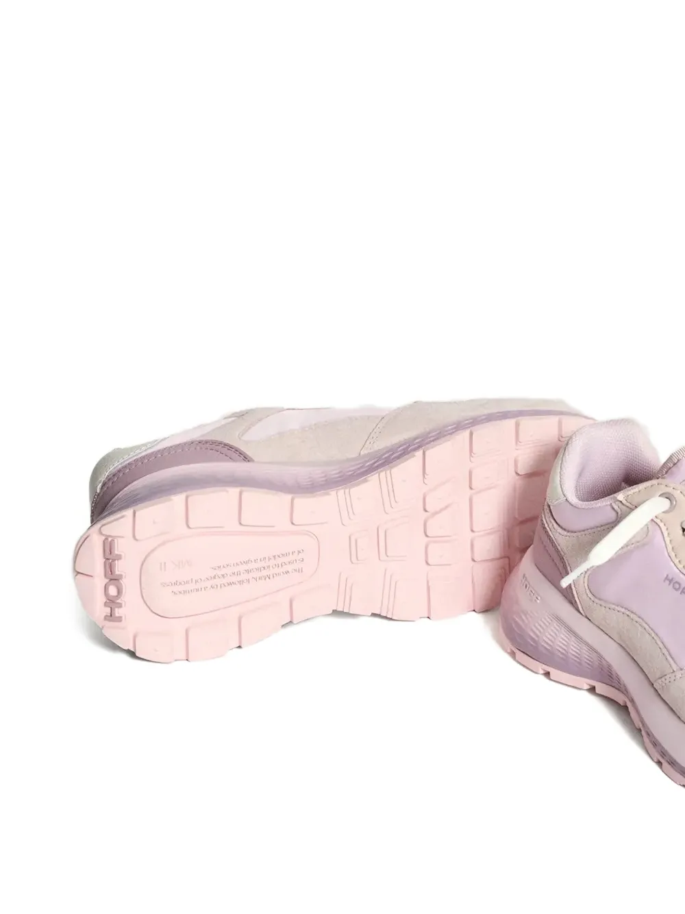 Hoff lace-up panelled sneakers Roze