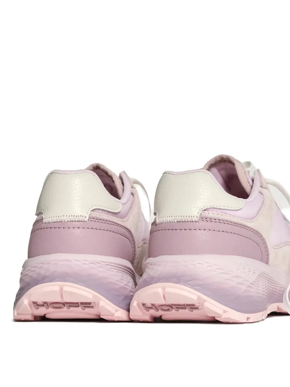 Hoff lace-up panelled sneakers Roze