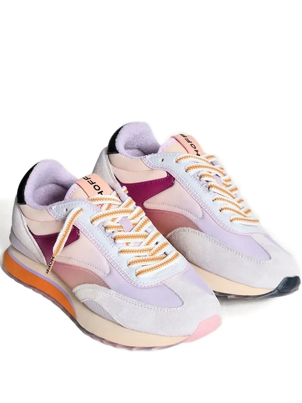 Hoff Low-top Panelled Lace-up Sneakers In Pink