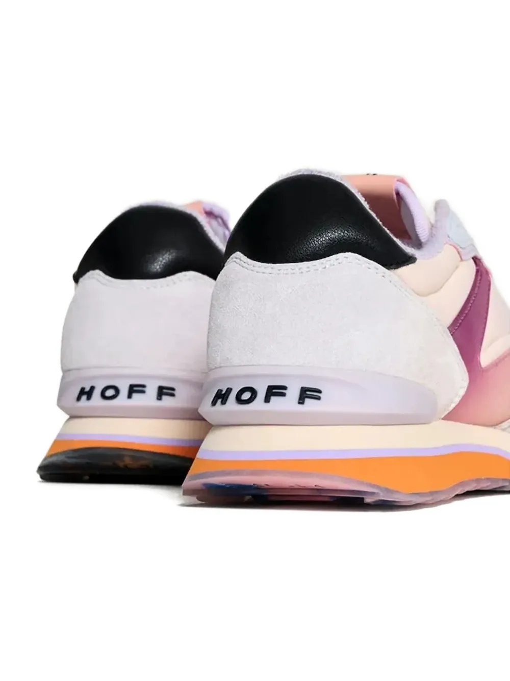 Hoff low-top panelled lace-up sneakers - Roze