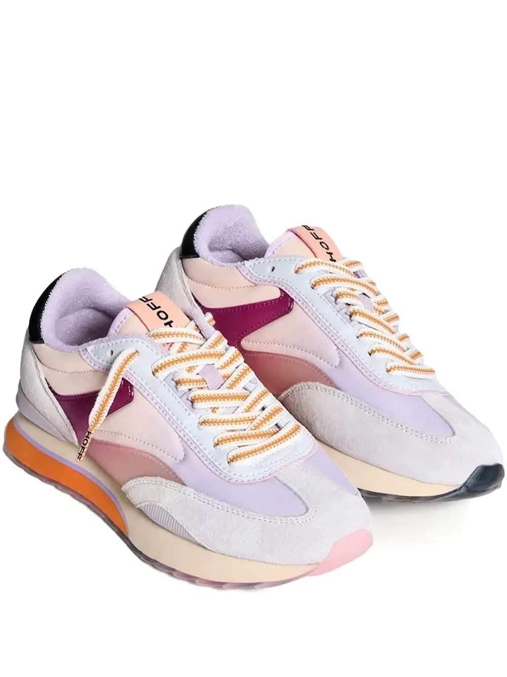Hoff low-top panelled lace-up sneakers Pink