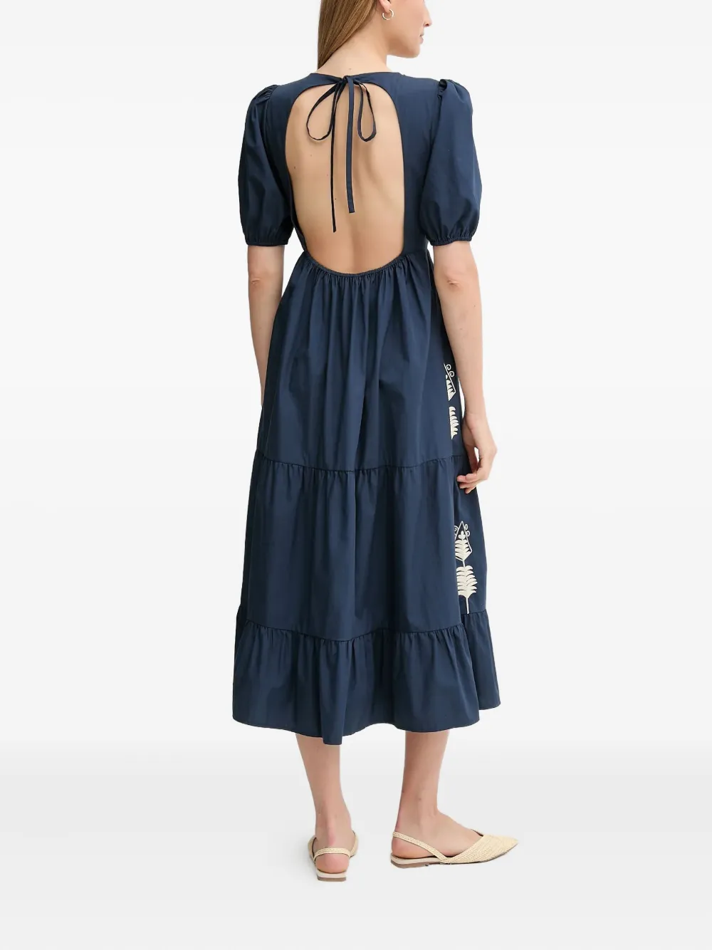 Hoss Intropia Midi-jurk met pofmouwen Blauw