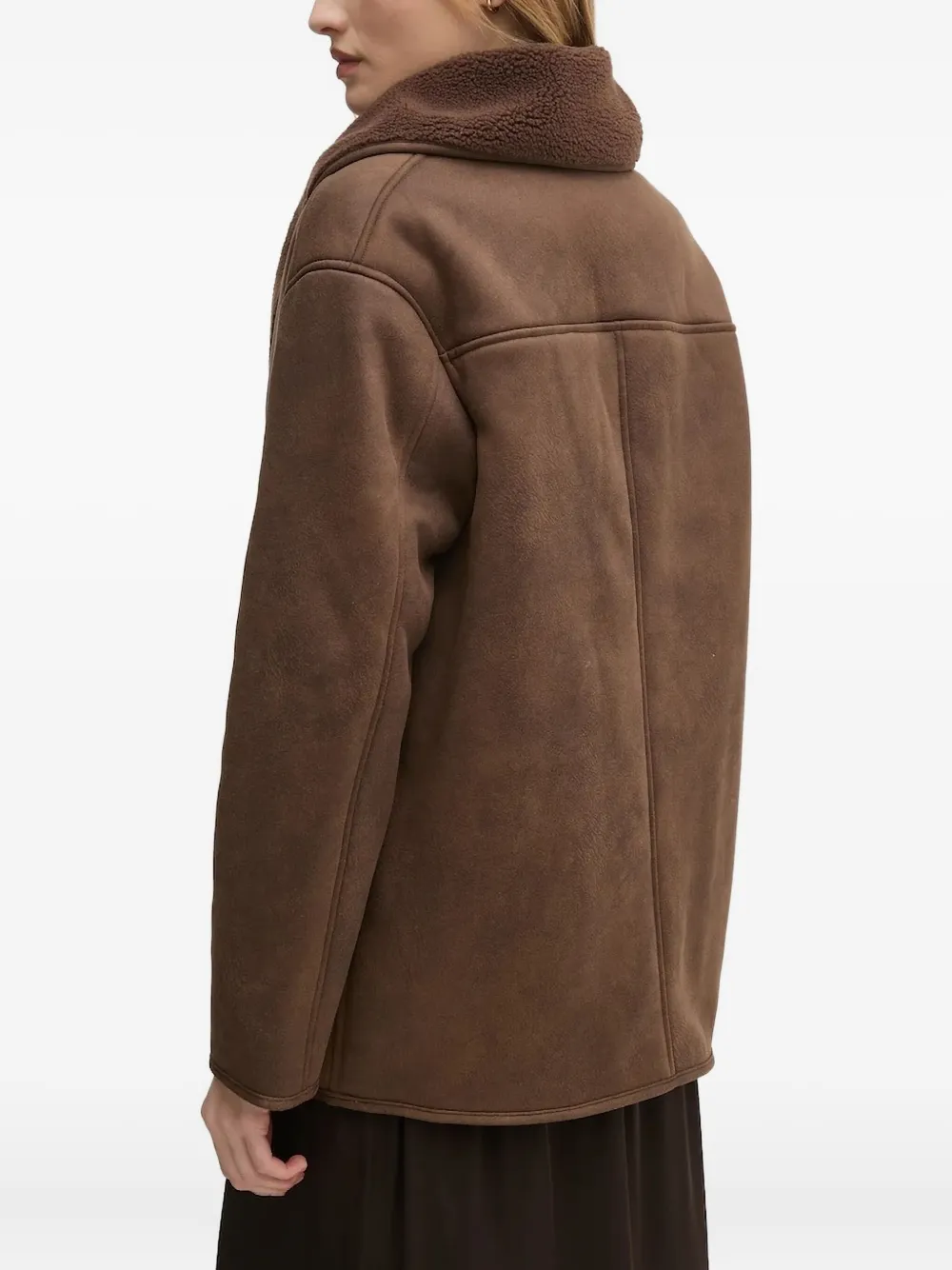 Hoss Intropia Fleece-lined Button Jacket In Brown