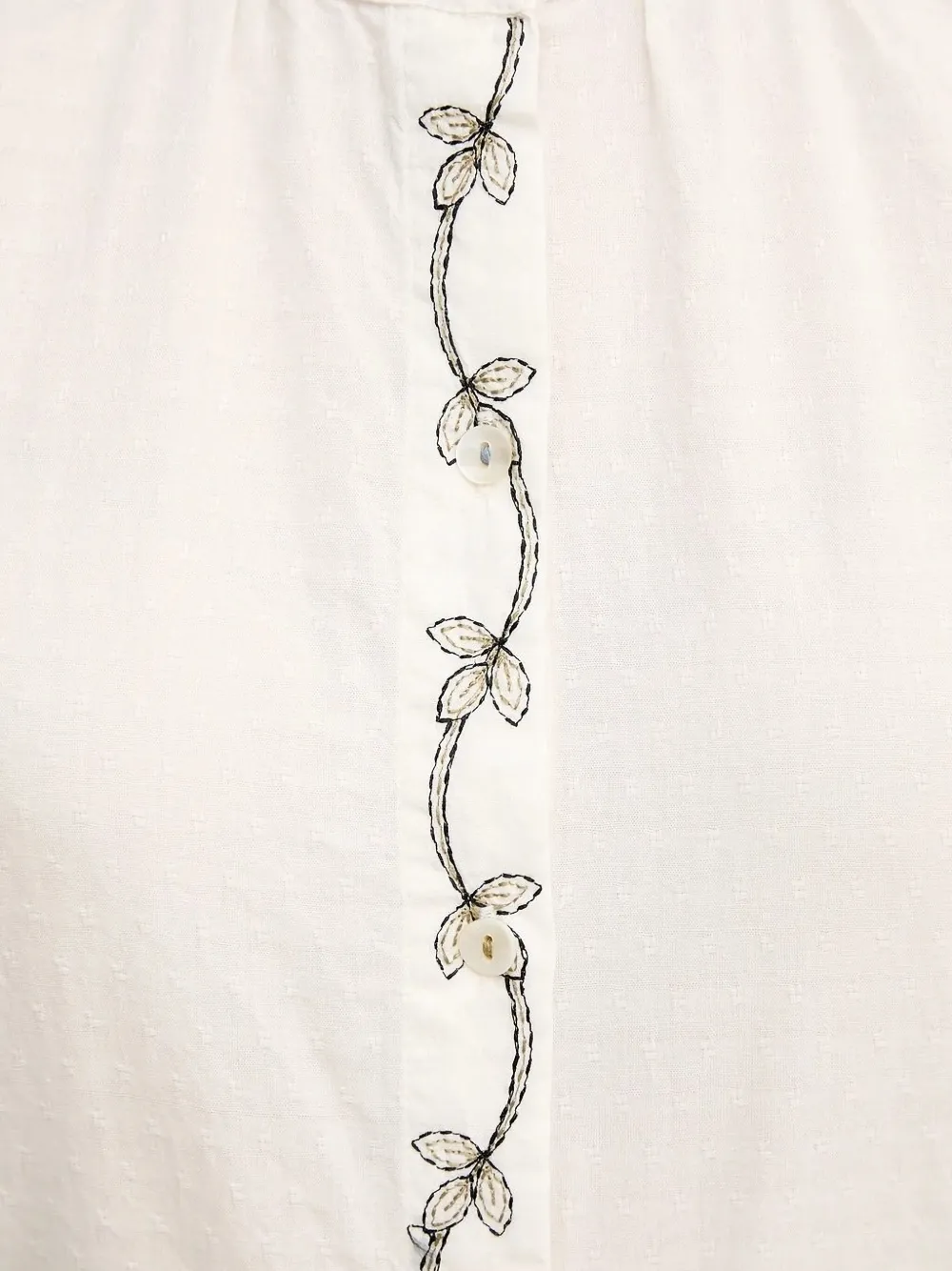 Embroidered-Flowers Blouse