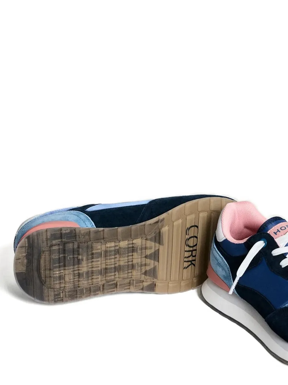 Hoff Panelled Suede Sneakers In Blue