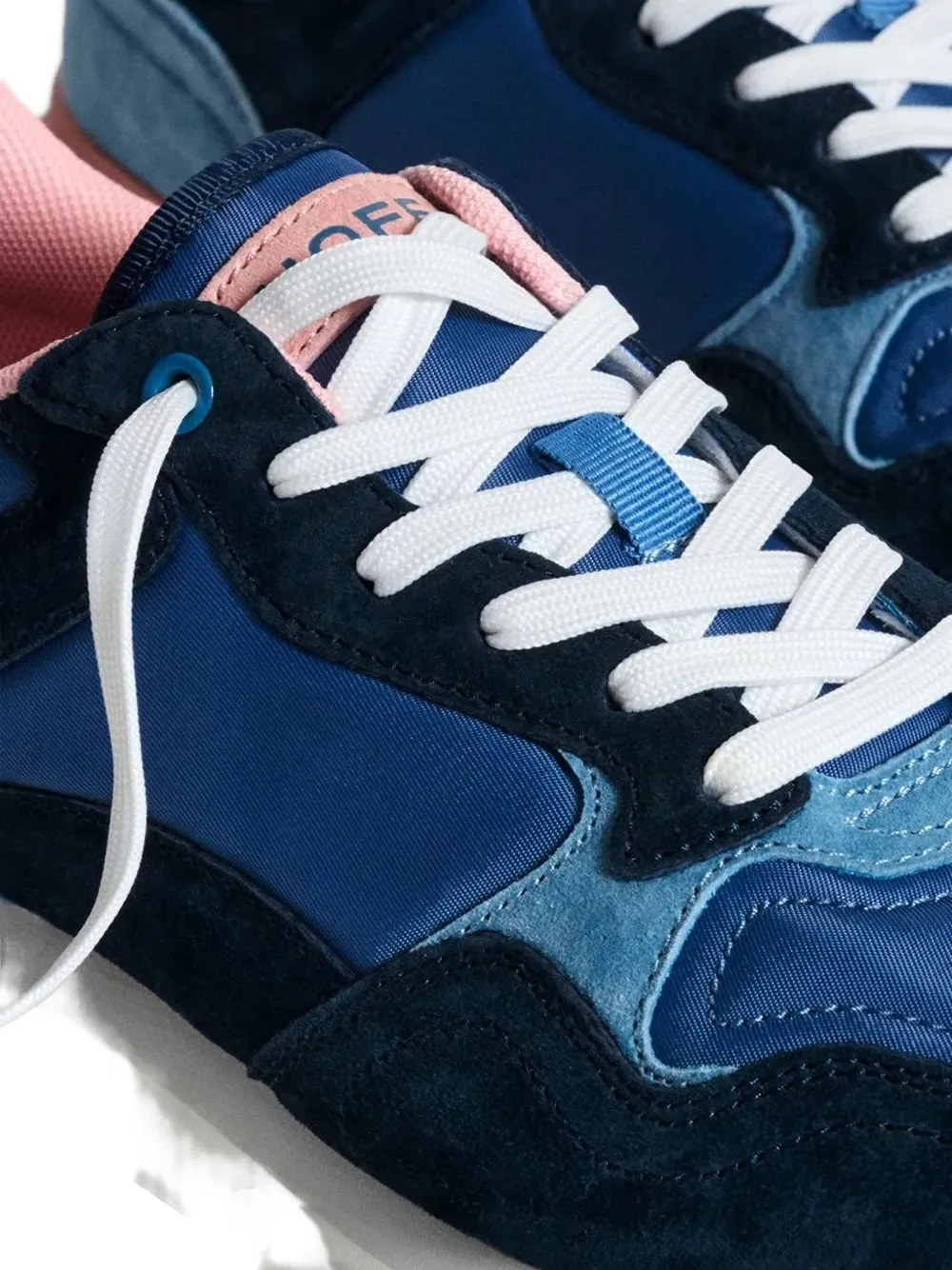 Hoff Panelled Suede Sneakers In Blue