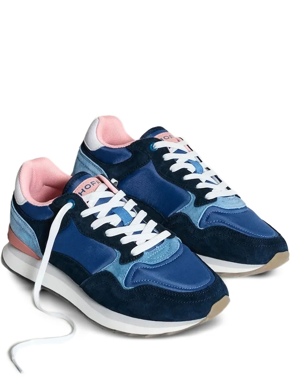 Hoff Suède sneakers met vlakken Blauw
