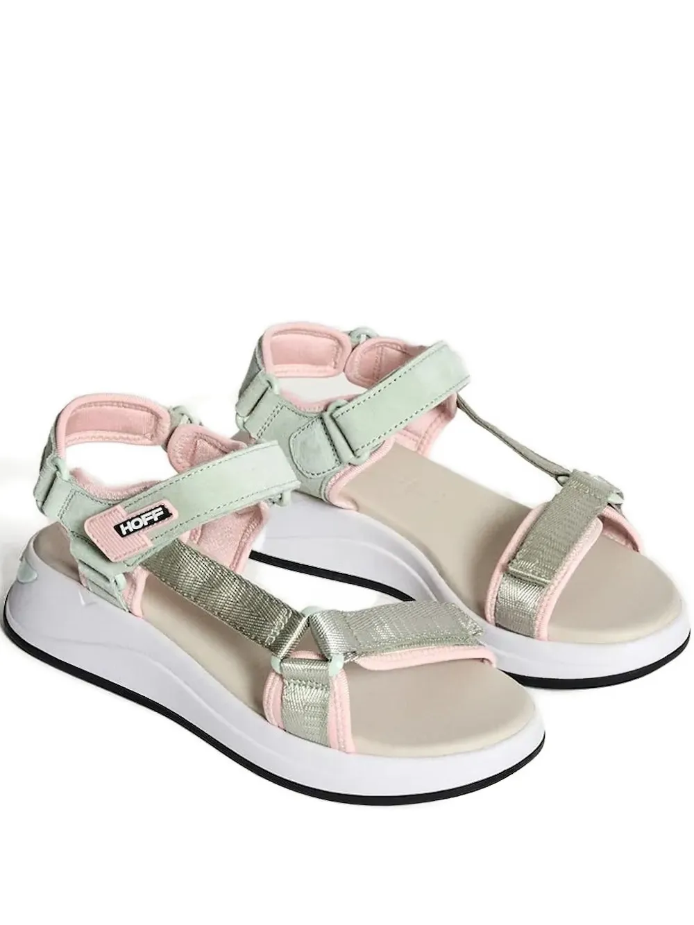 Hoff Sandalen met plateauzool Groen