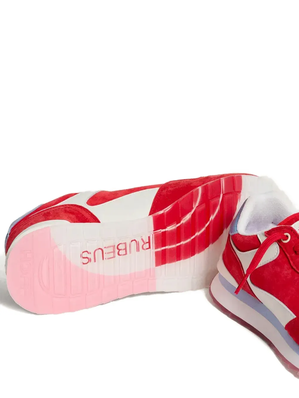 Hoff Rubeus sneakers met suède vlakken Rood