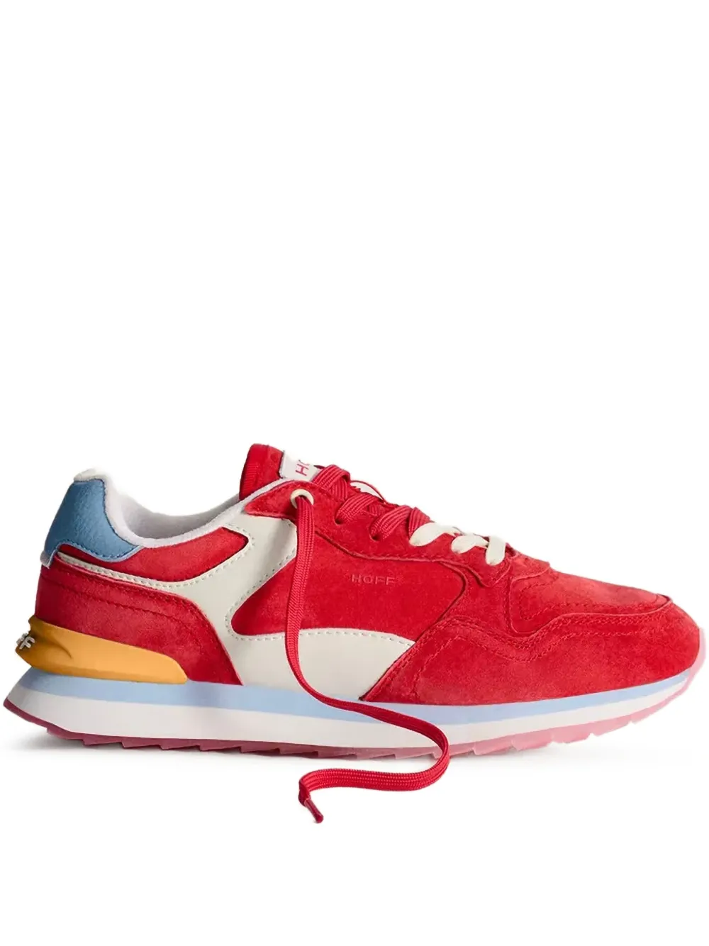 Hoff Rubeus sneakers met suède vlakken Rood