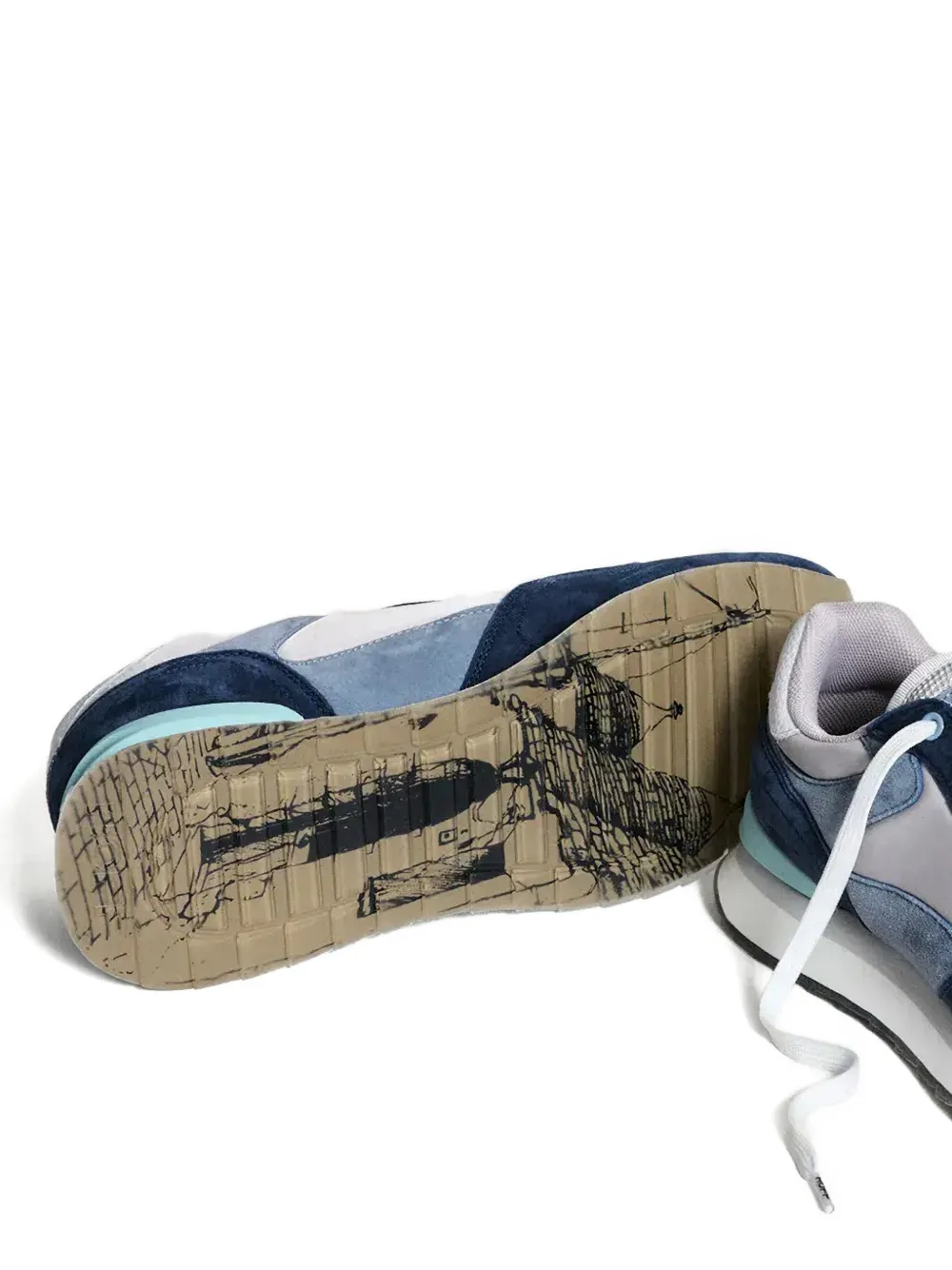 Hoff Alberobello sneakers met suède vlakken Blauw