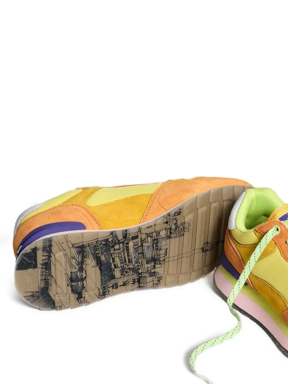 Hoff City Nairobi sneakers met suède vlak Geel