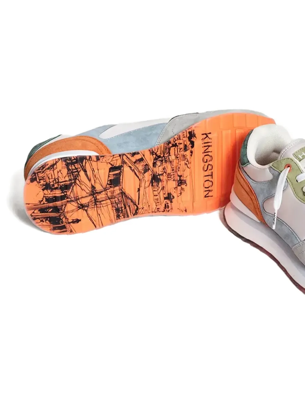 Hoff Kingston sneakers met colourblocking Grijs