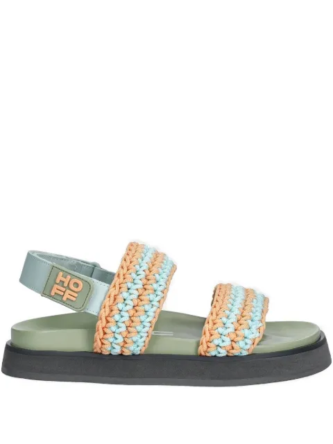 Hoff crochet double-strap sandals