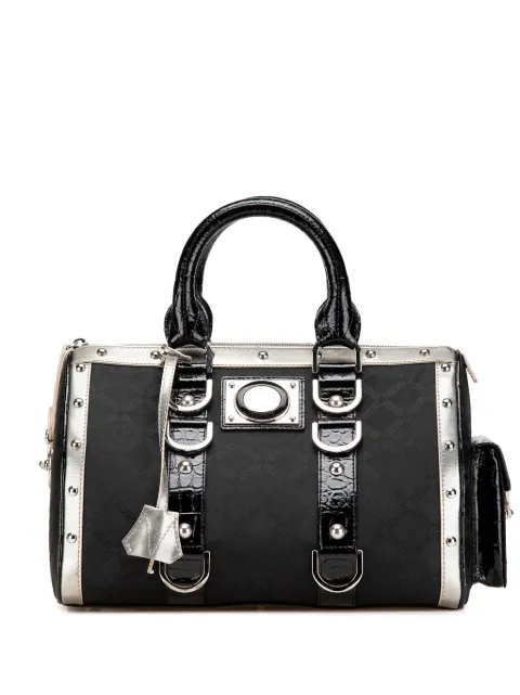 Versace Pre-Owned bolsa boston Snap Out Of It Madonna de nylon y piel de becerro con efecto de piel de cocodrilo en relieve 2000-2024