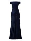 MOOS STUDIO off-shoulder draped gown - Blue