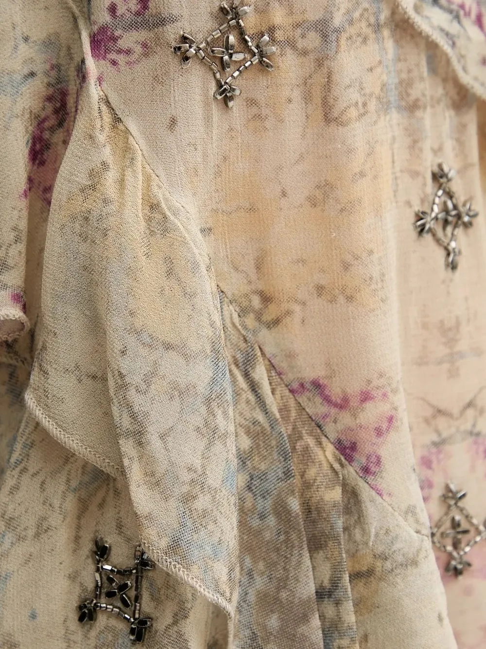 Hoss Intropia Bead-embellished Ruffled Blouse In White
