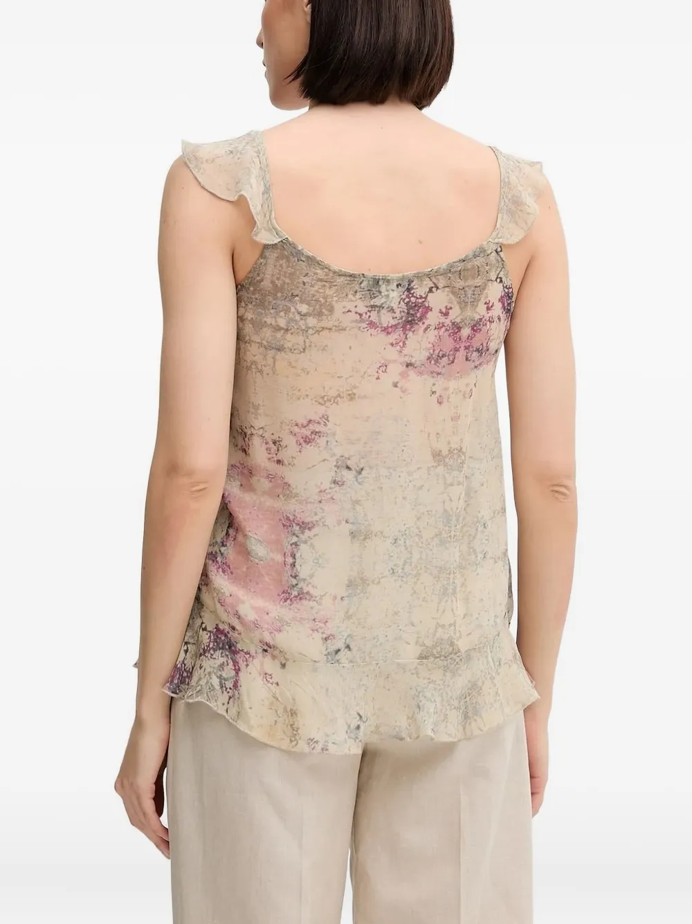 Hoss Intropia Blouse verfraaid met kralen en ruches - Groen
