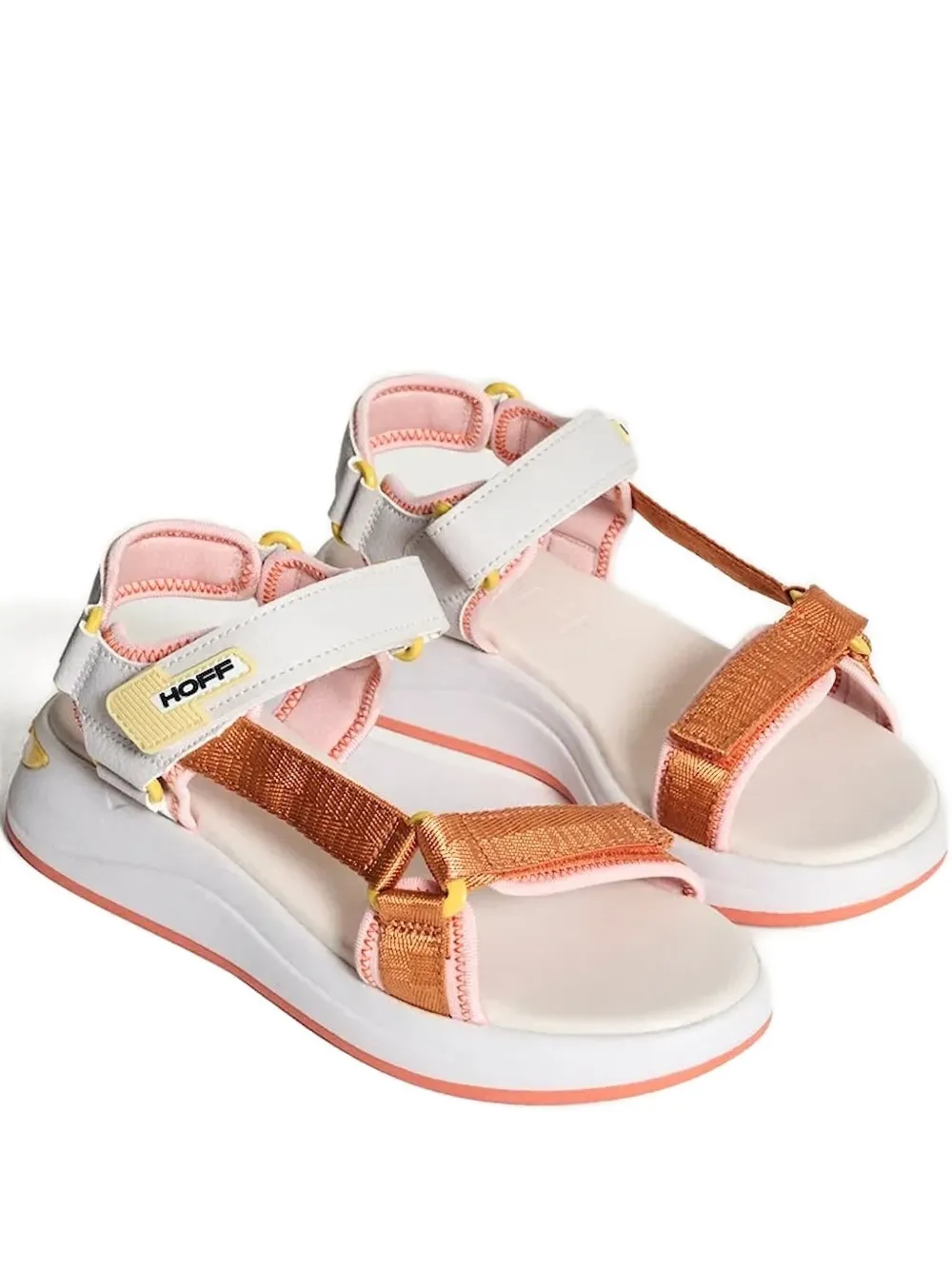 Hoff Touch-strap Platform Sandals In Orange