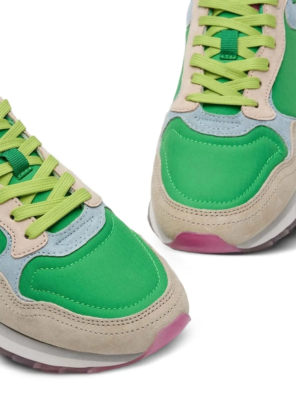 Hoff Sneakers met suède vlak - Groen