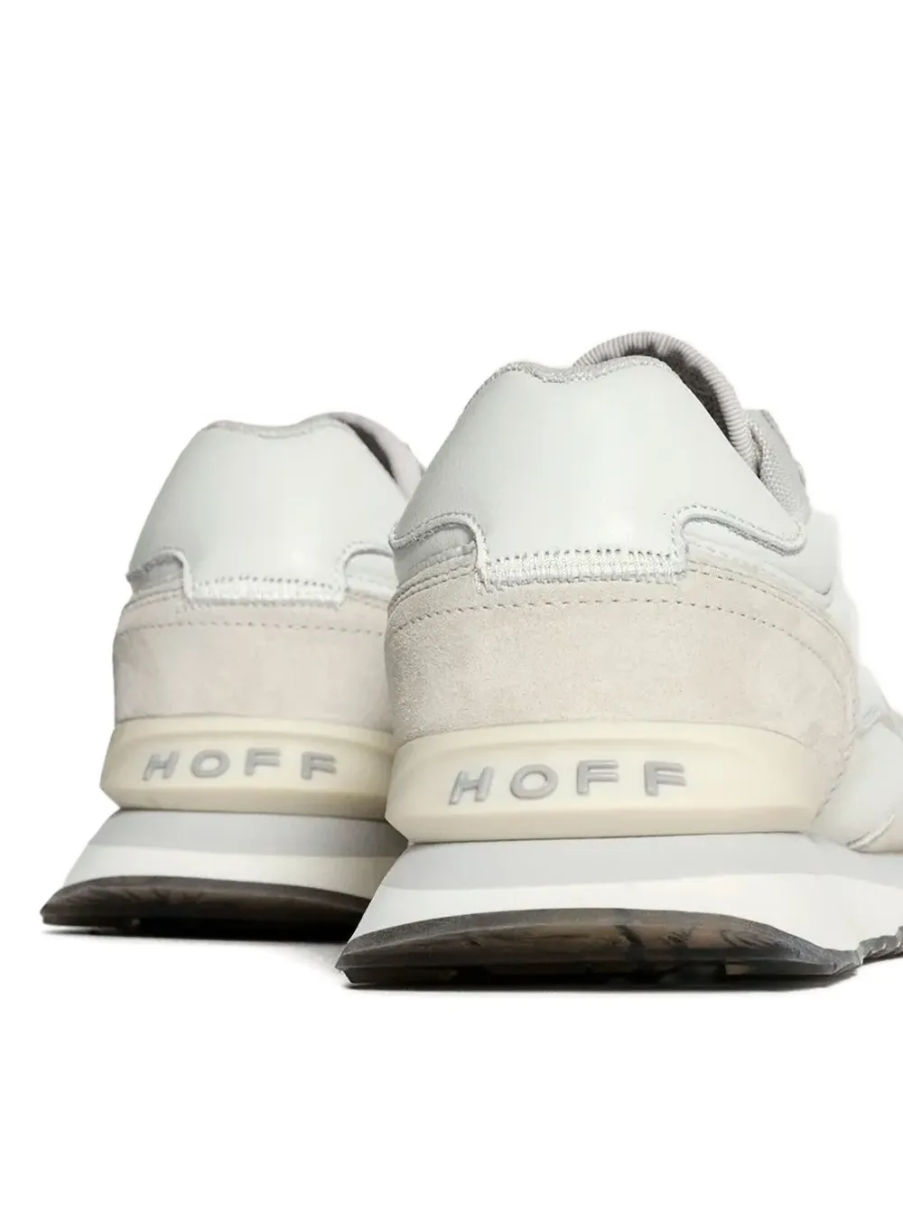 Hoff leather suede lace-up sneakers White