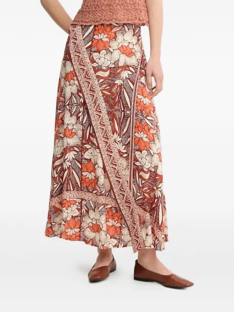 Hoss Intropia Raina floral-print wrap skirt