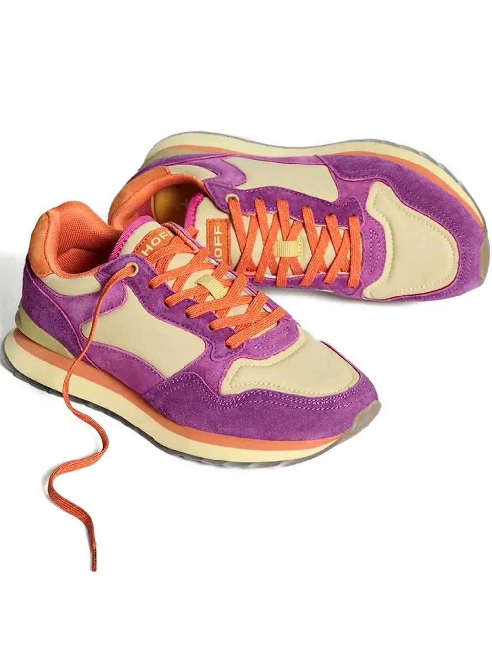 Hoff suede-panelled sneakers Purple