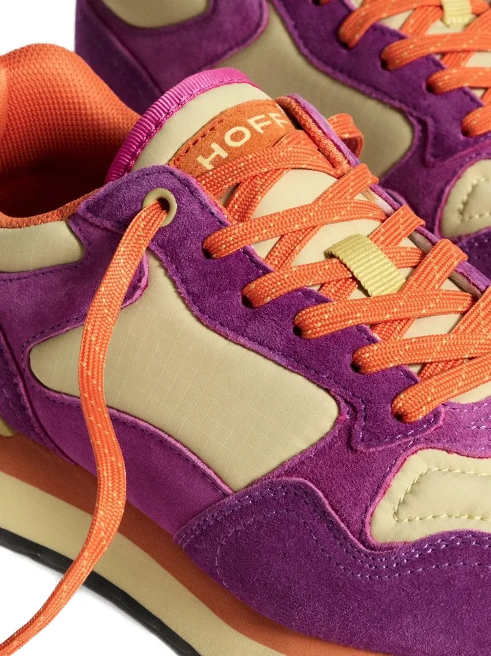 Hoff Sneakers met suède vlakken Paars