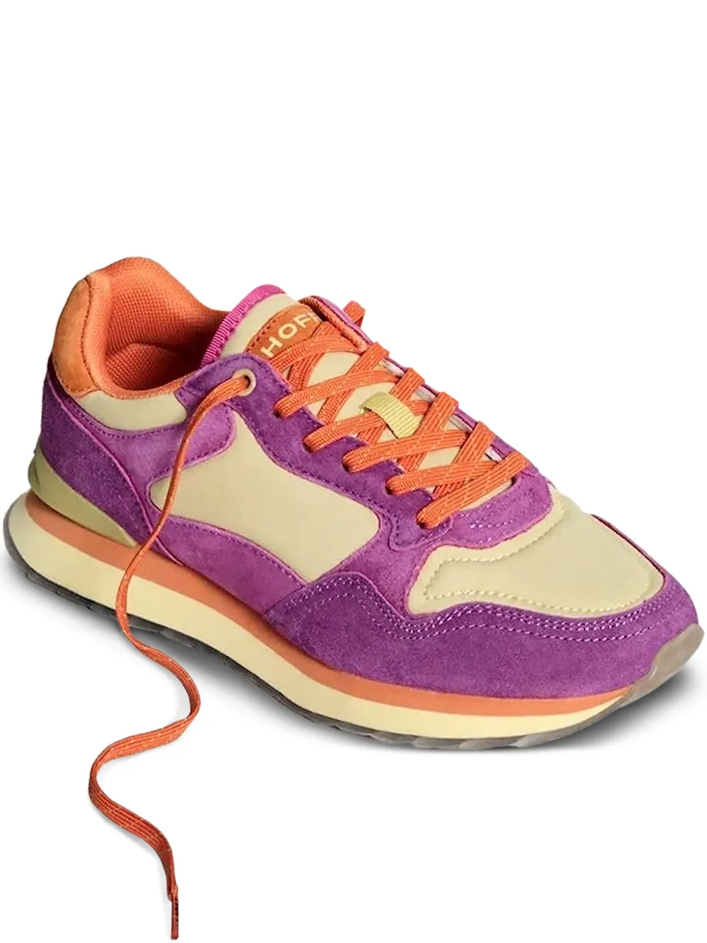 Hoff suede-panelled sneakers Purple