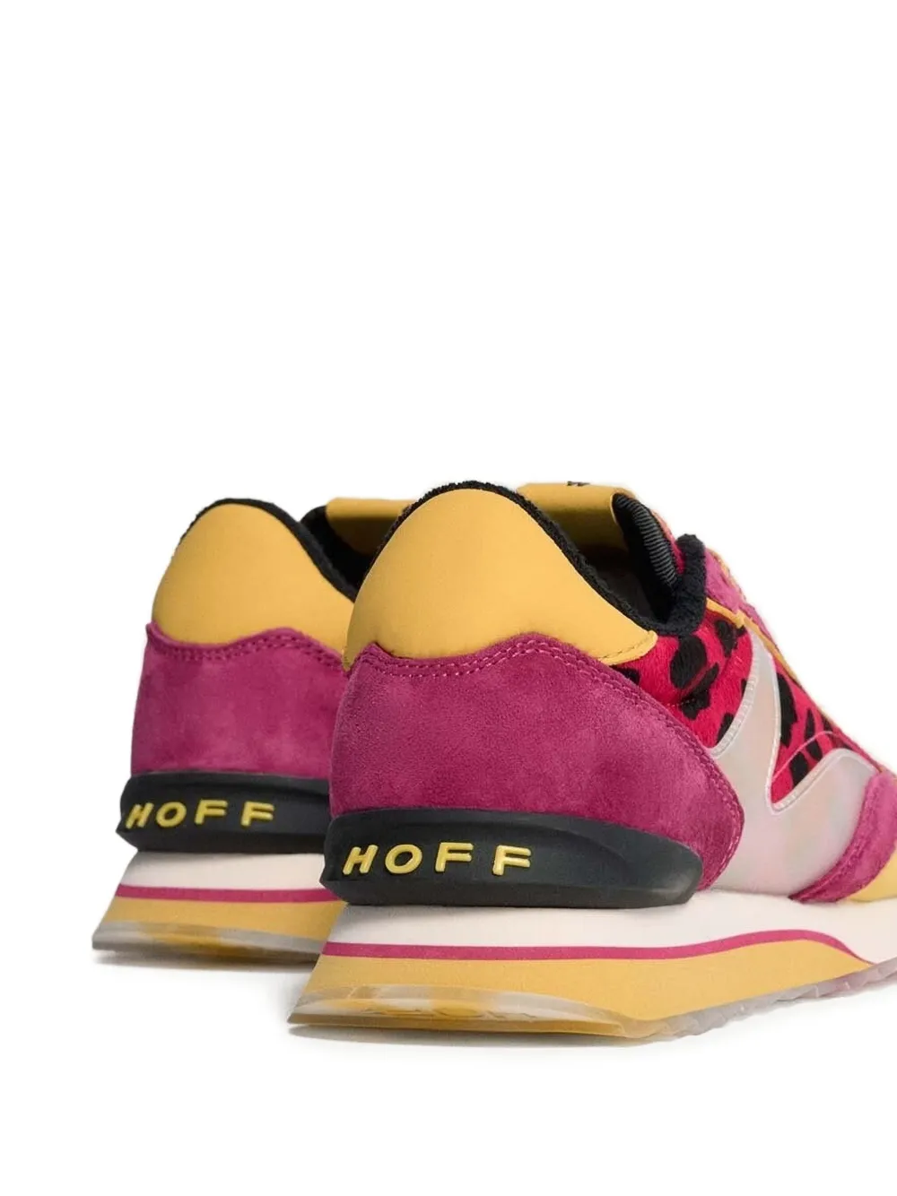 Hoff Lady Art leopard-print panelled sneakers Pink