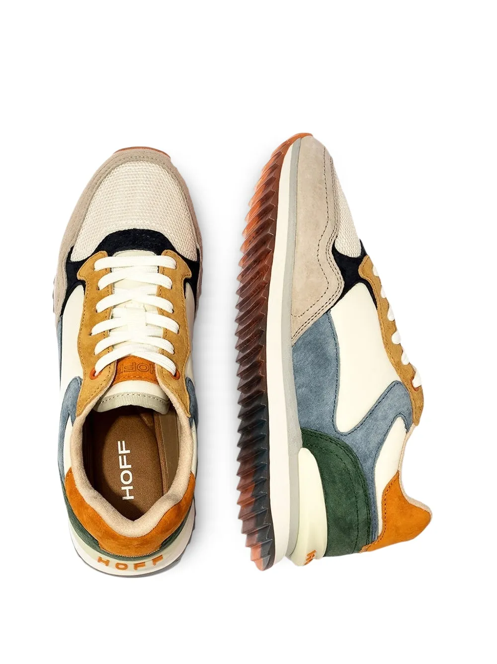 Hoff multi-panelled lace-up sneakers Neutrals