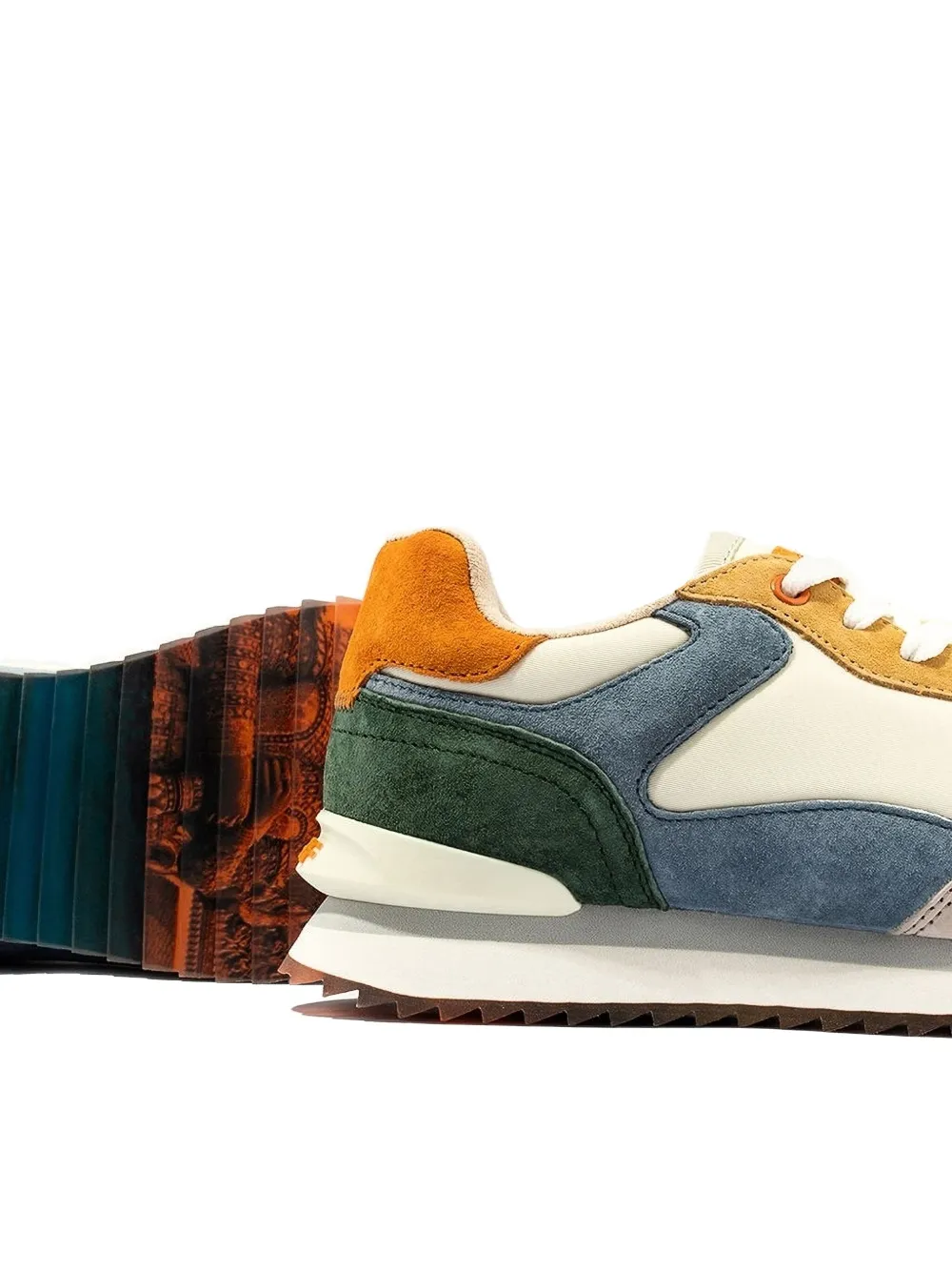 Hoff multi-panelled lace-up sneakers Neutrals