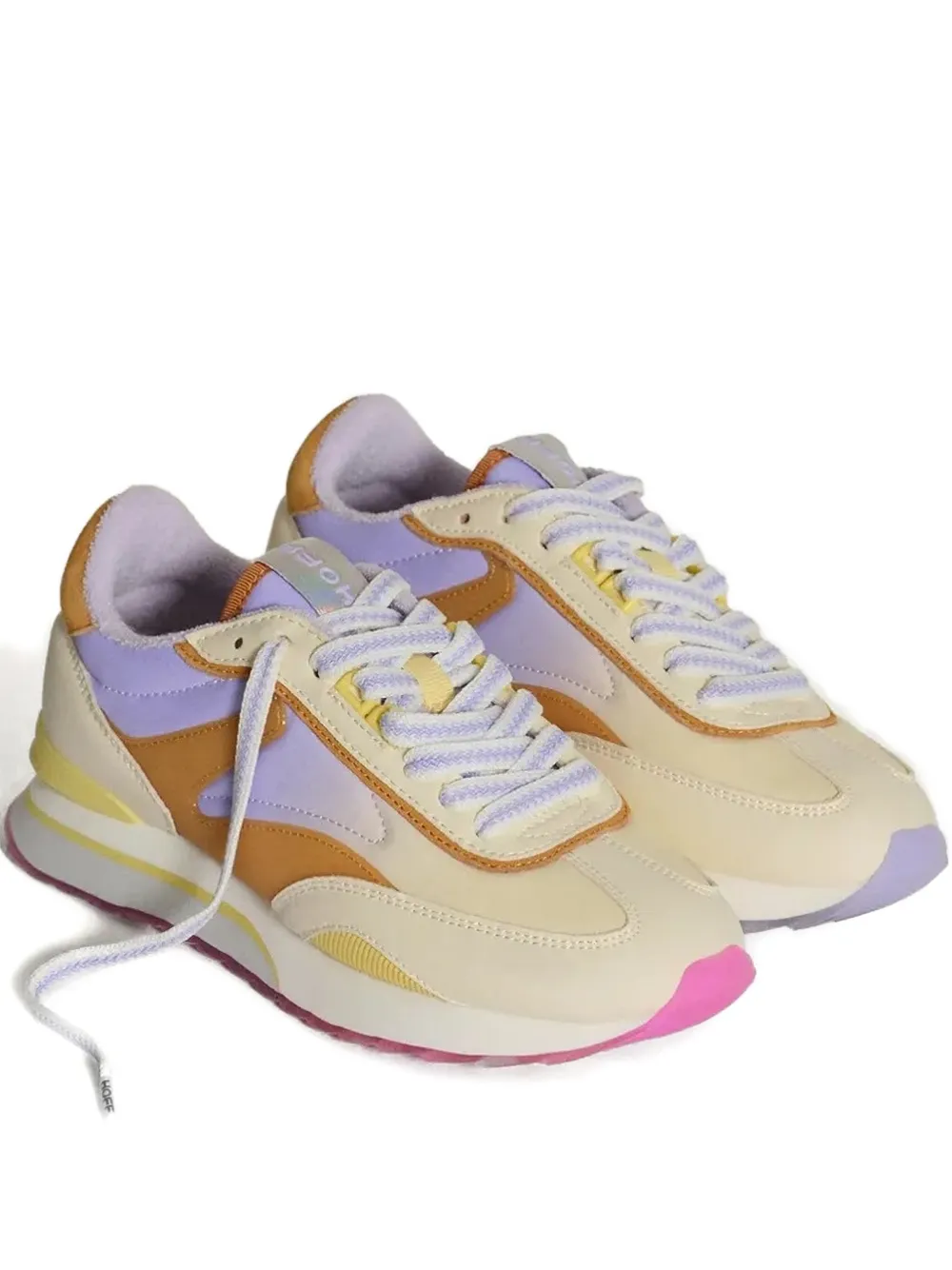 Hoff panelled lace-up sneakers Neutrals