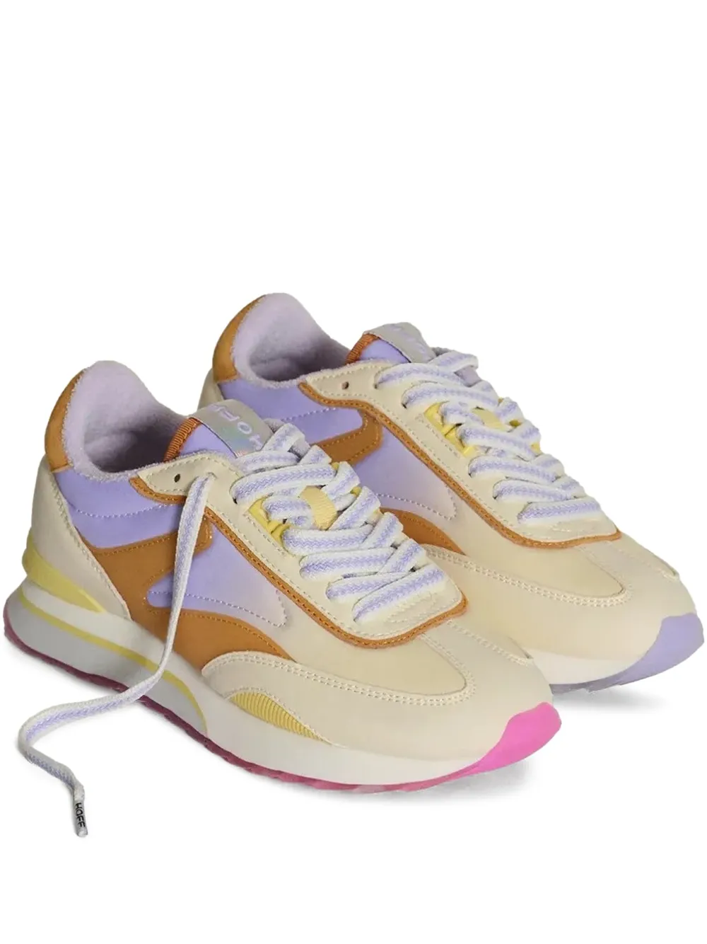 Hoff panelled lace-up sneakers Neutrals