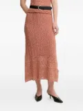Hoss Intropia Ruth open-knit midi skirt - Orange