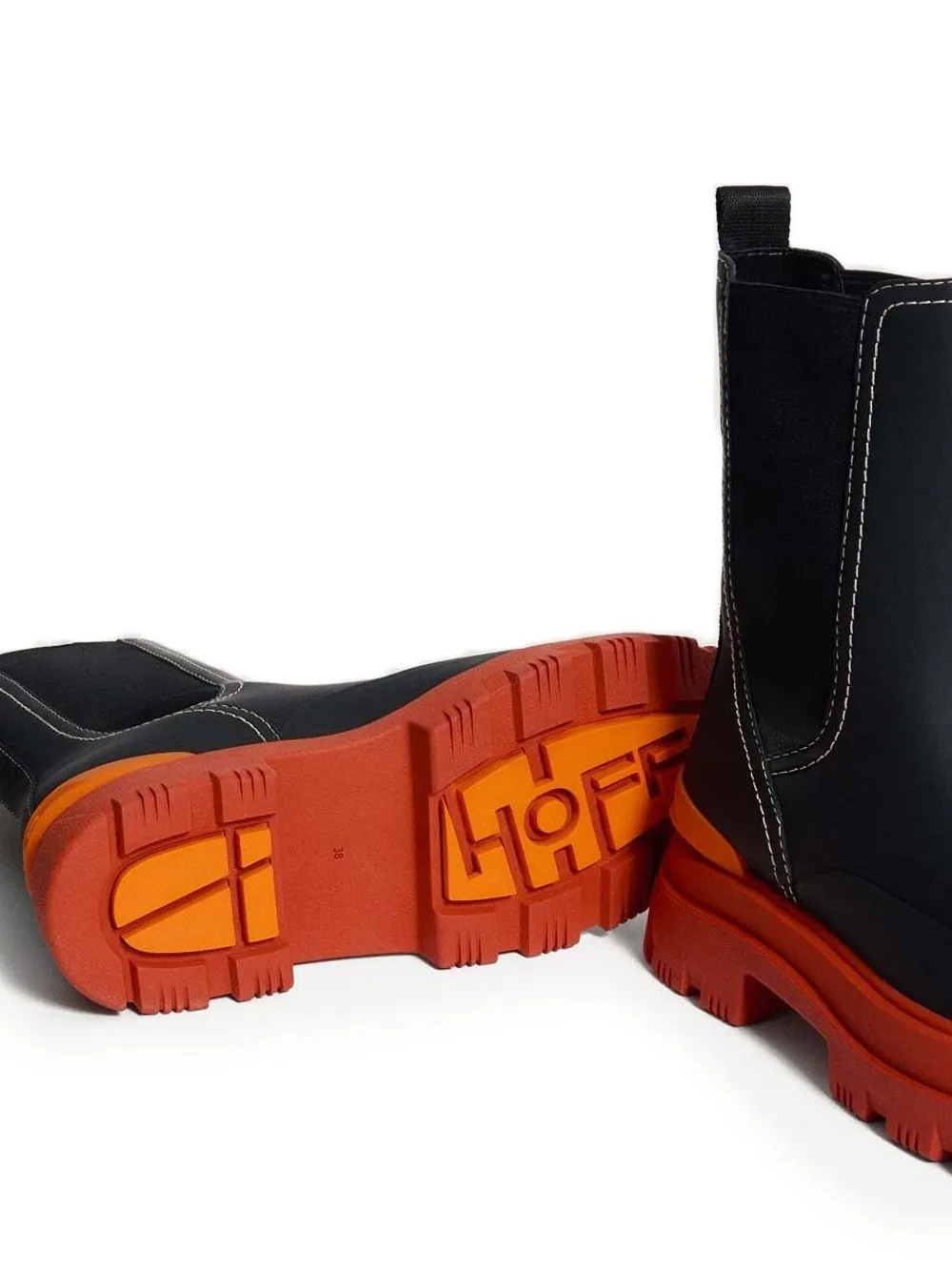 Hoff Elastic-insert Platform Boots In Black